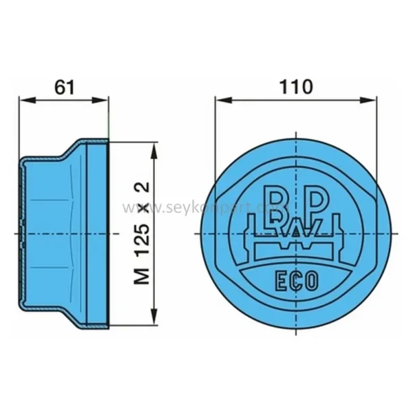 BPW Axle Cap Eco 9 Ton M136 x 2 03.212.25.31.0 - Image 2