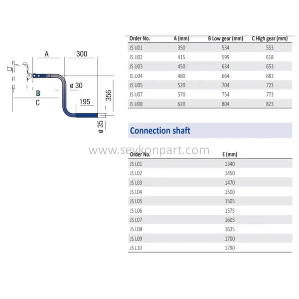 JOST Landing Gear Crank Handles JS U01 -- - Image 2