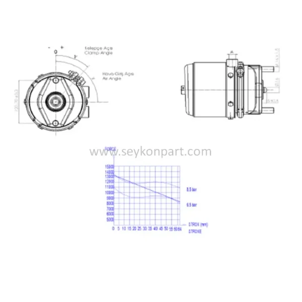 ORSAN Disc Spring Brake Champer T 24/30 - DP DISC 1481538 - Image 2