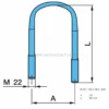 BPW U Type Spring Rod M22 03.138.37.09.4 - Image 2